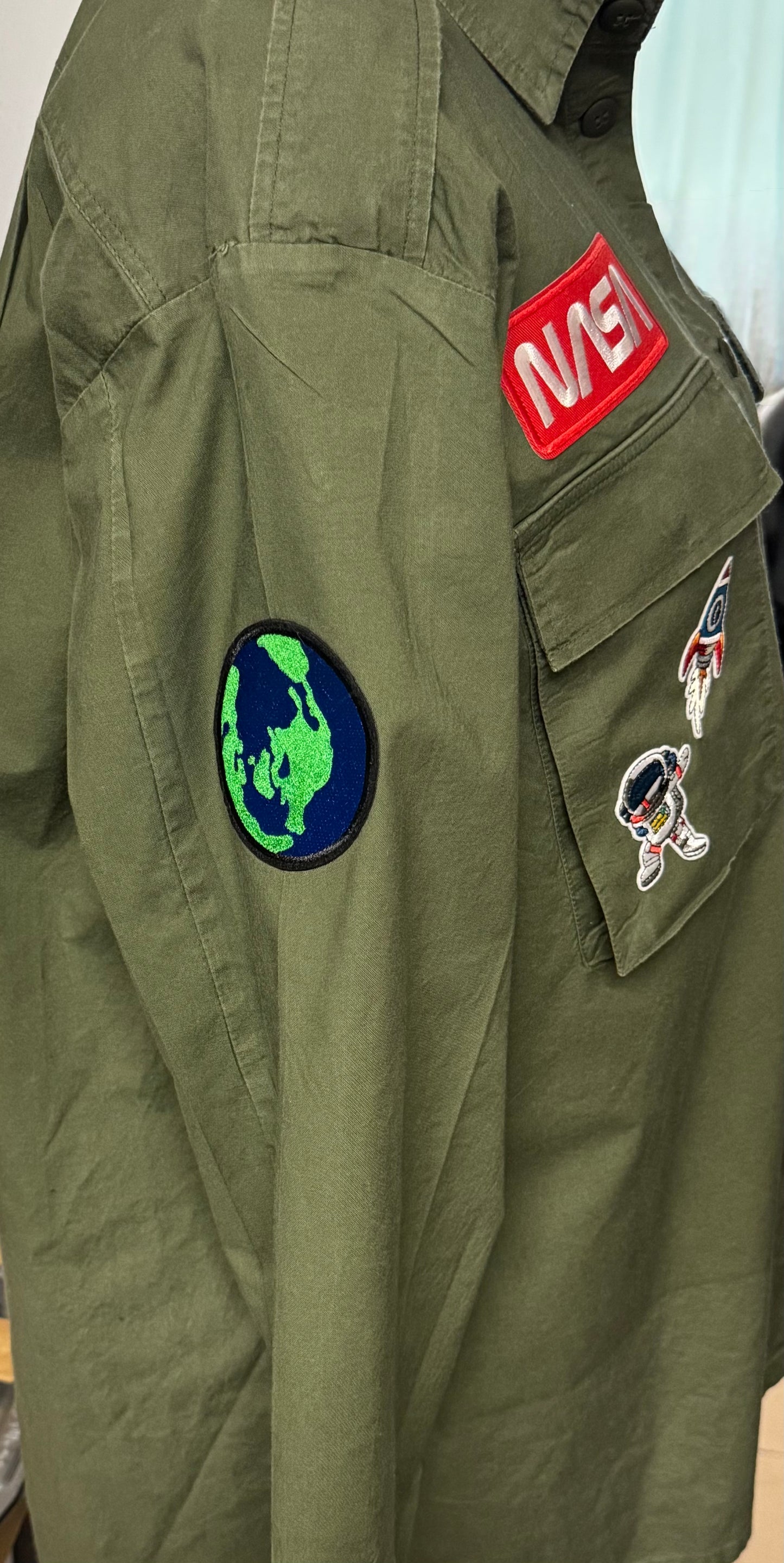 Custom Patch Jacket - Space Surfer