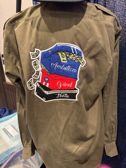 Custom Patch Jacket - Ambition and Hustle