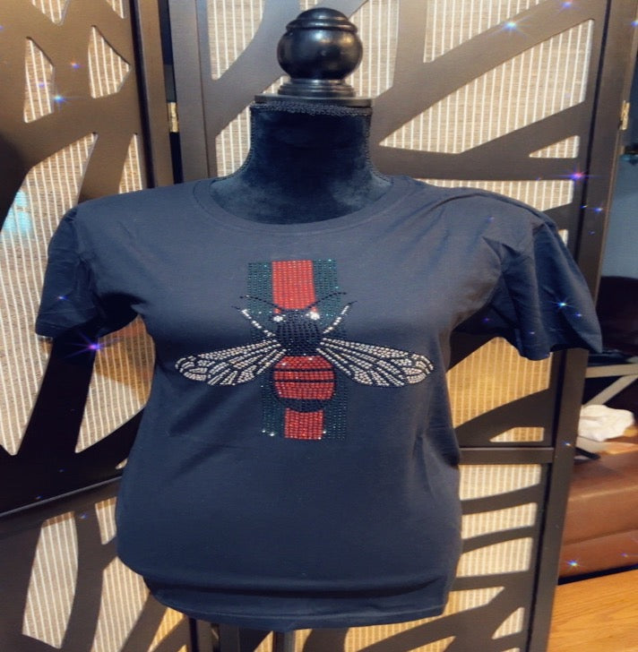 Bee - Red Green Rhinestone T shirt