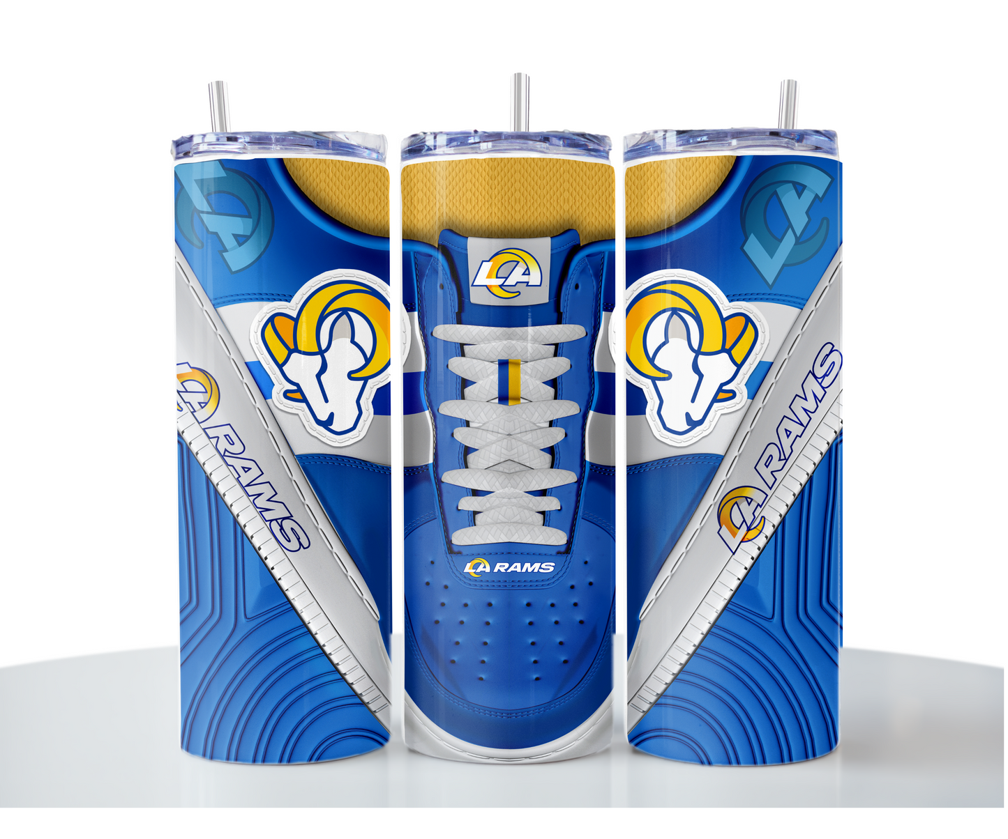 Blue and Gold Shoe Tumbler