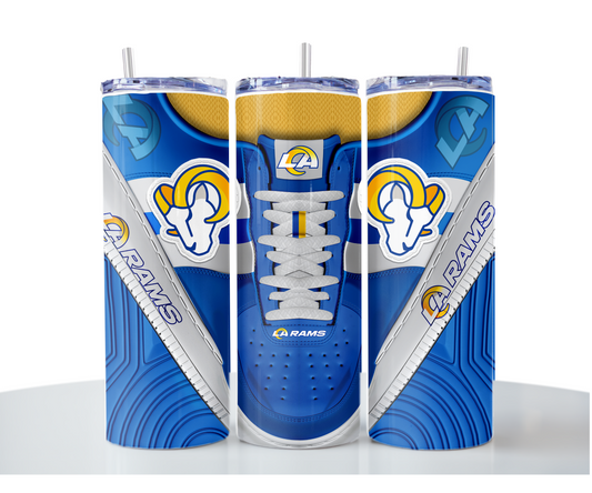 Blue and Gold Shoe Tumbler