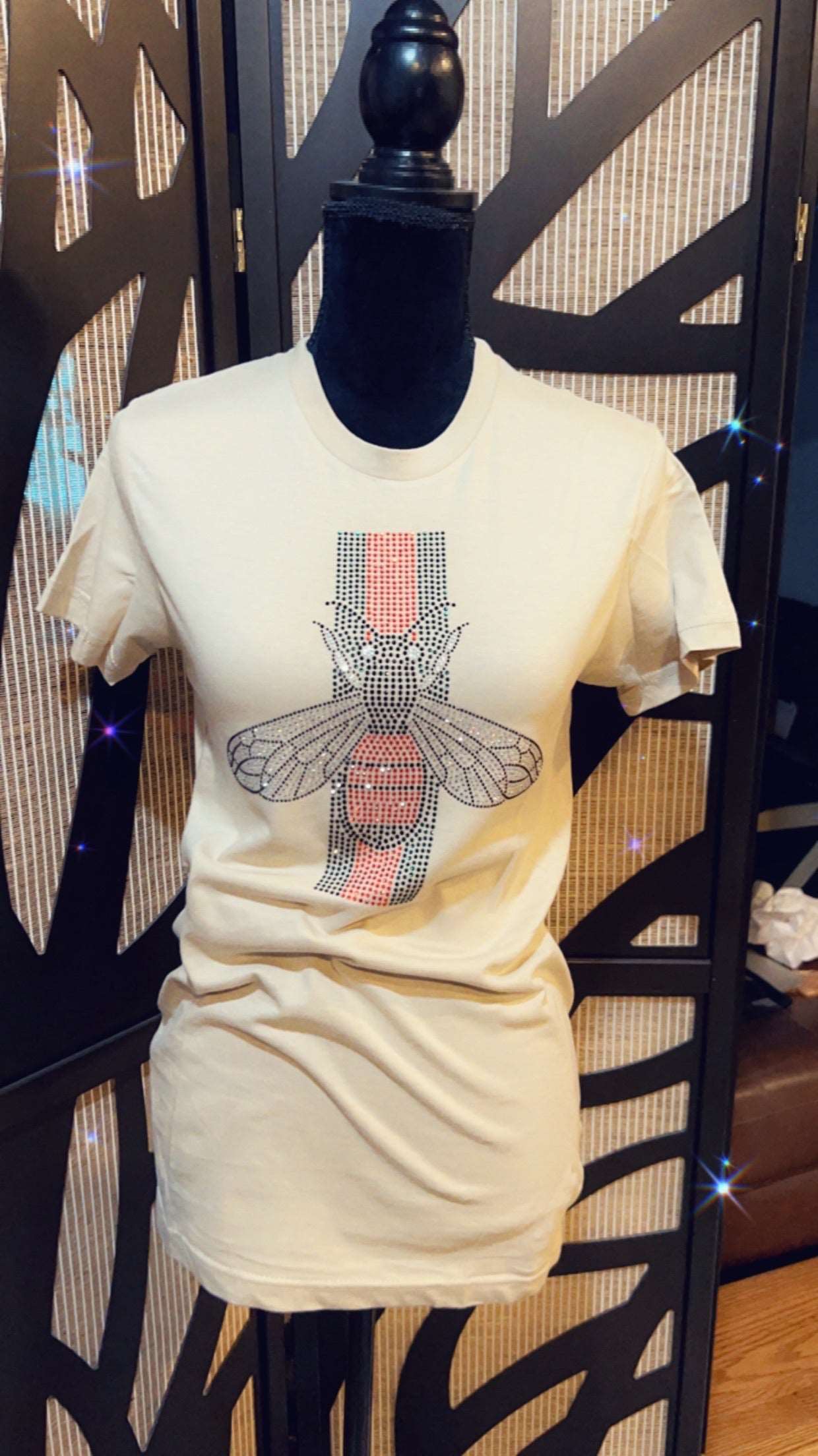 Bee - Red Green   Rhinestone T shirt