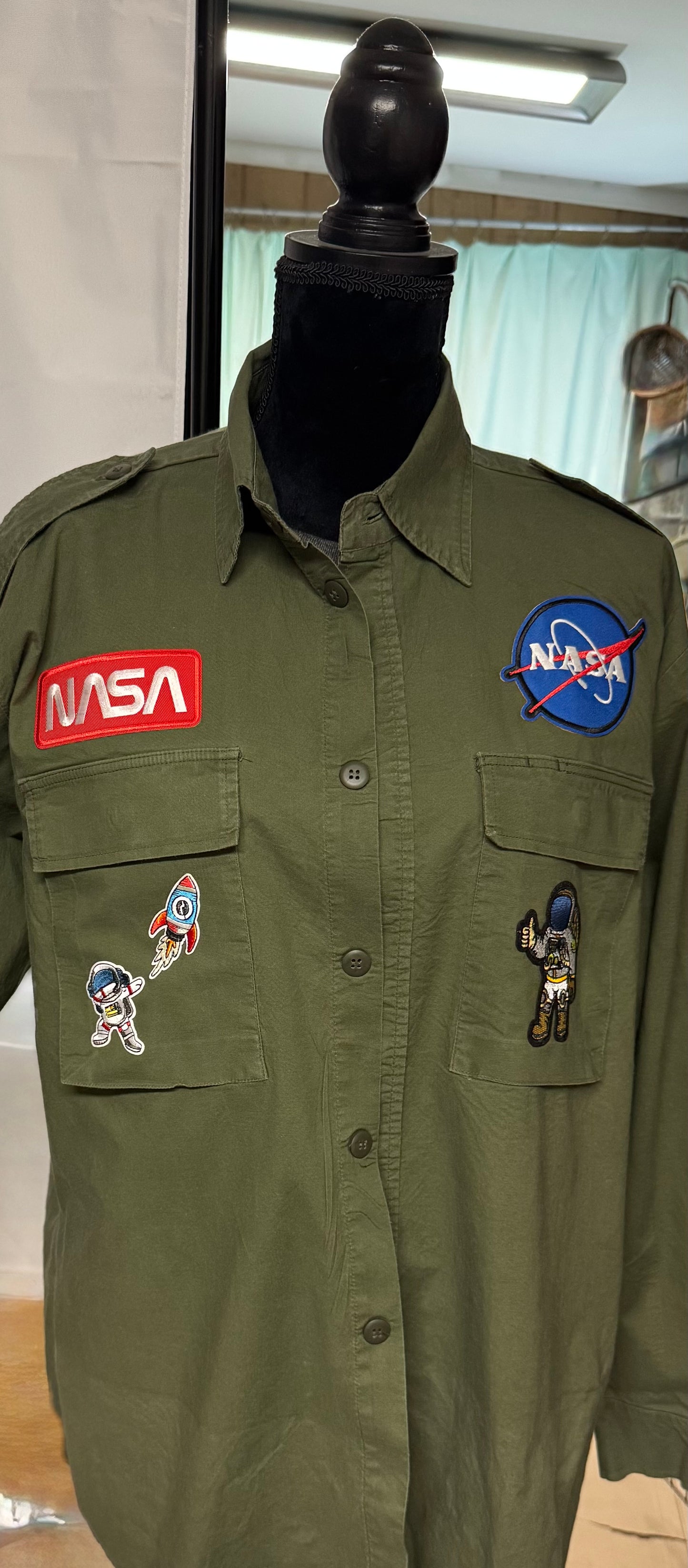 Custom Patch Jacket - Space Surfer