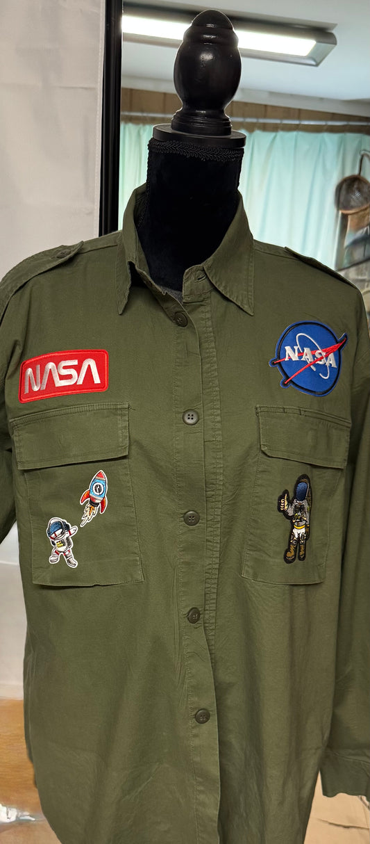 Custom Patch Jacket - Space Surfer