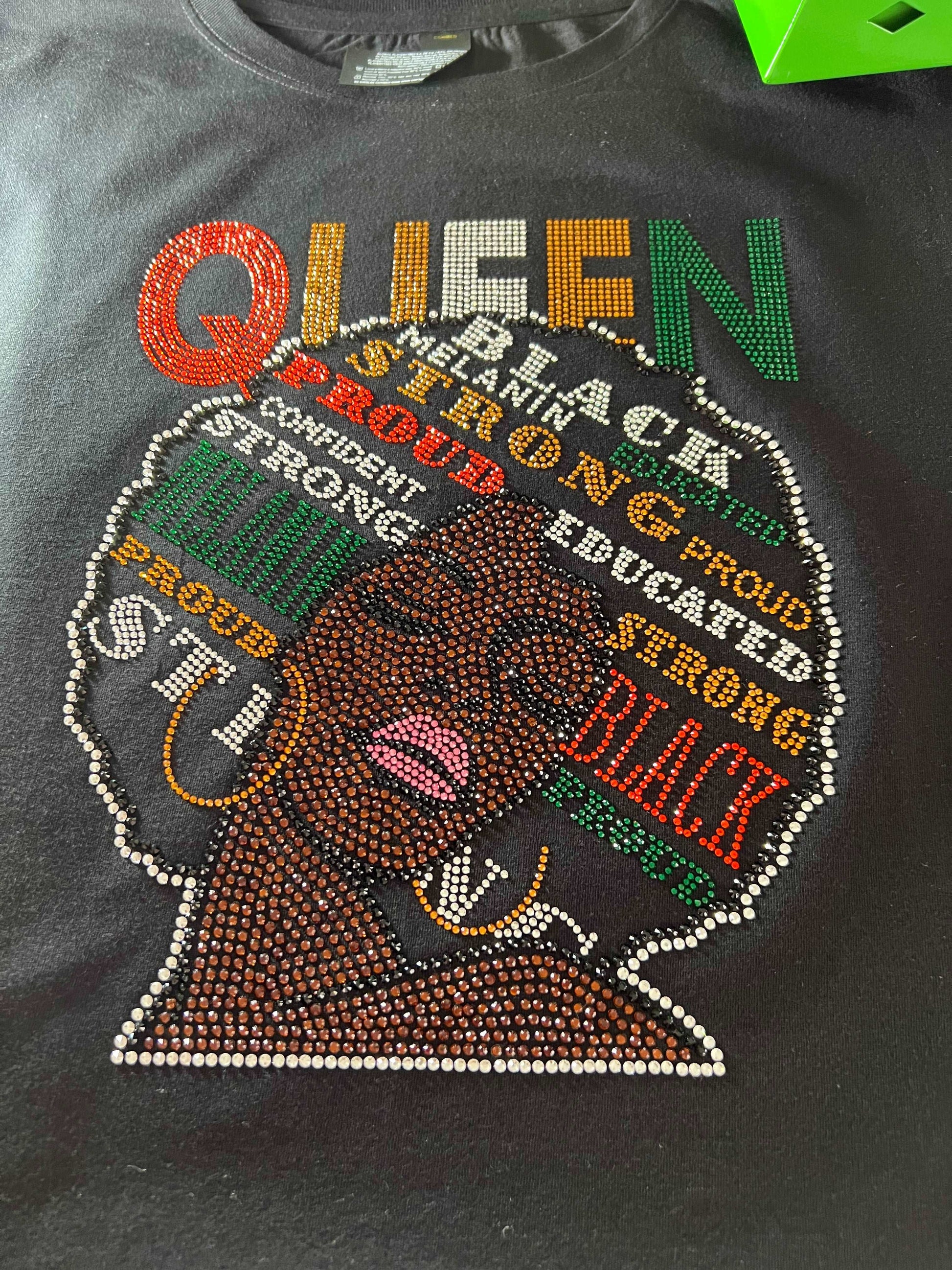 Queen Rhinestone T shirt