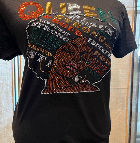 Queen Rhinestone T shirt