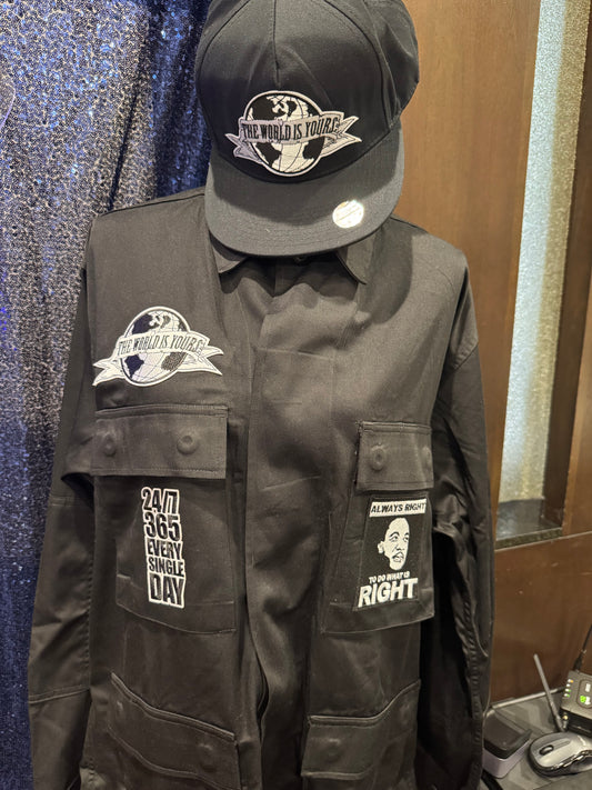 Custom Patch Jacket - The World is Yours