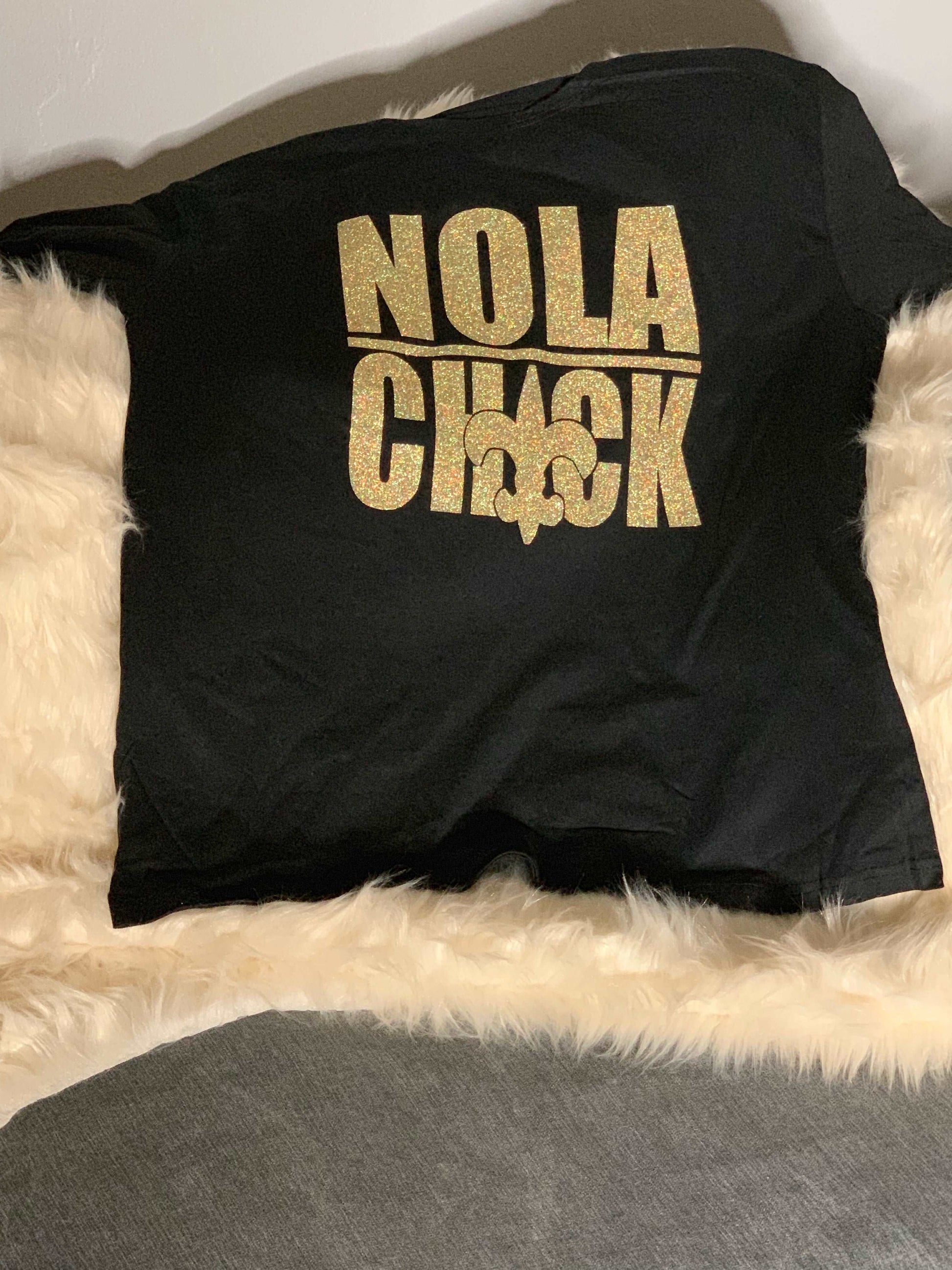 NOLA Chick T shirt - Glitter