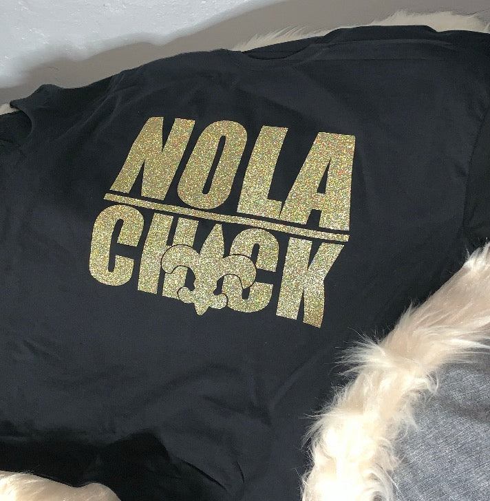 NOLA Chick T shirt - Glitter